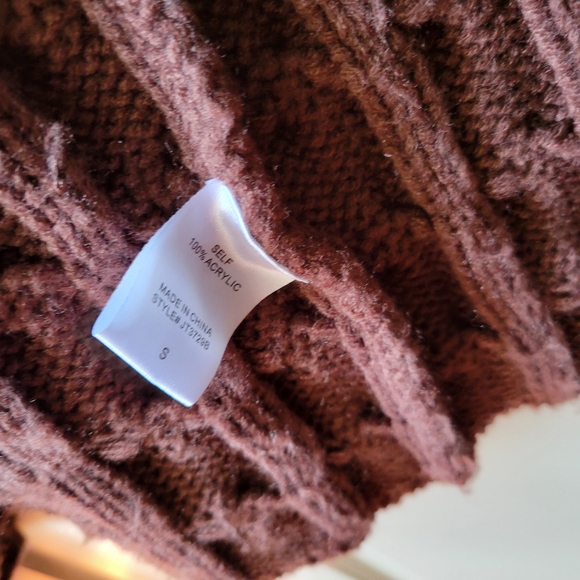 Chunky Cable Knit Open Front Longline Cardigan Patch Pockets - Picture 4 of 10